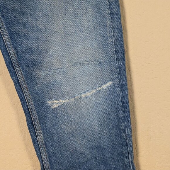 Free People Vixen Cigarette Jeans Vintage Wash Raw Hem Distressed sz 26 Casual - Picture 7 of 8